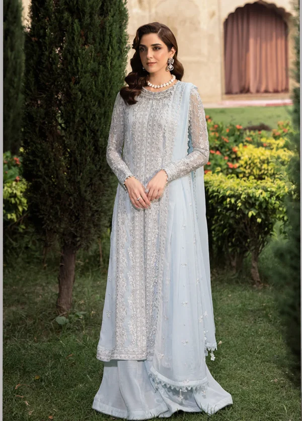 AZURE EMBROIDERED CHIFFON