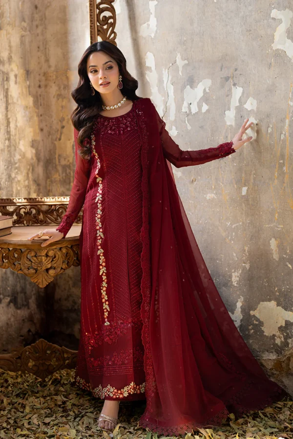 AZURE EMBROIDERED CHIFFON
