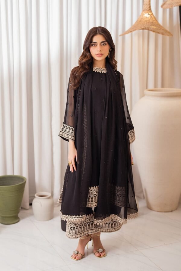 AZURE EMBROIDERED CHIFFON